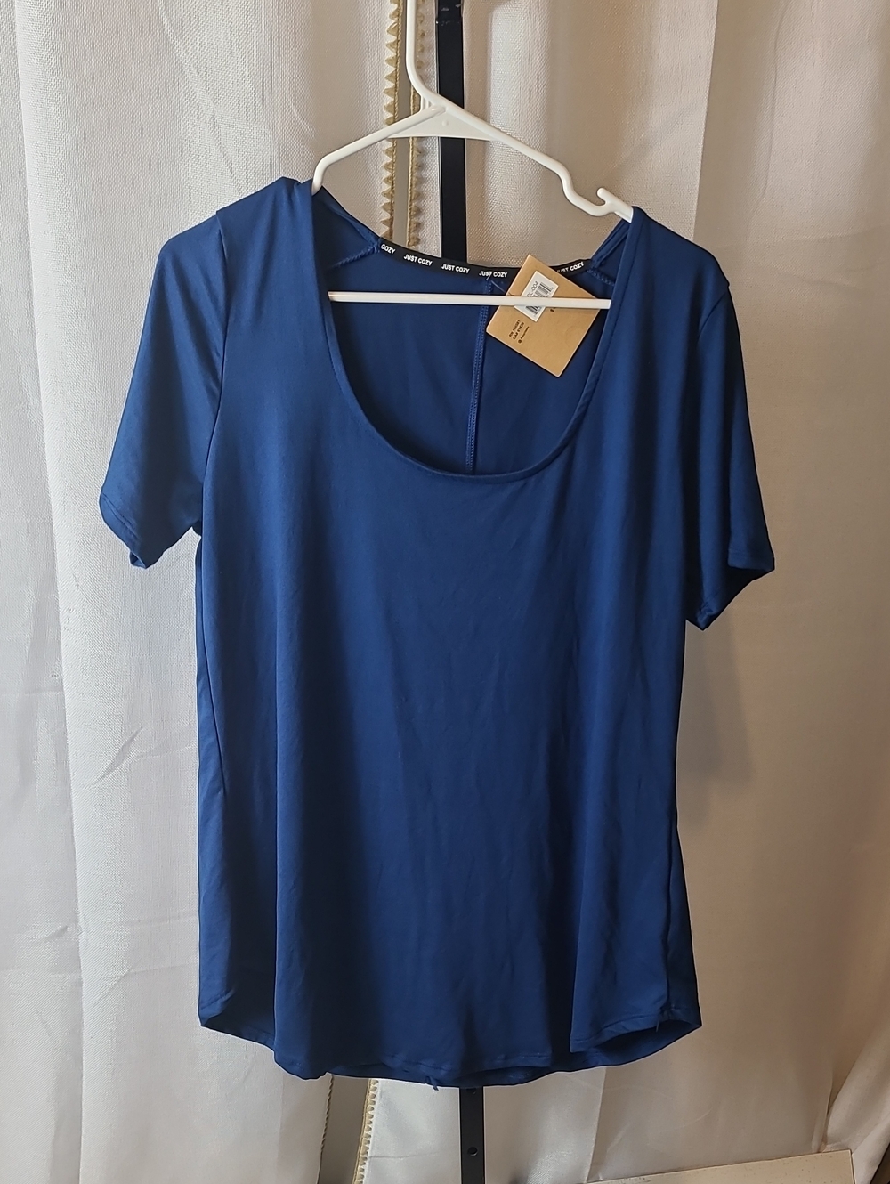 NEW short-sleeve top by Just Cozy Blue Large